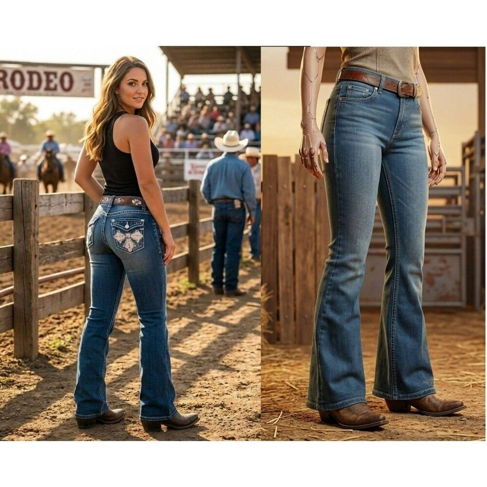 SKY Premium Juniors 13/14 Bootcut Jeans Rhinestone Cross Western Stretch NWT